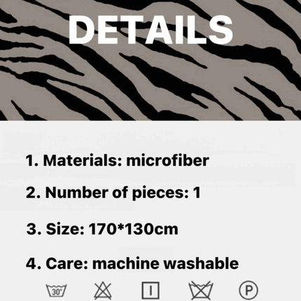 Retro Style Zebra Print Microfiber Throw Blanket - Ultra-Soft & Cozy