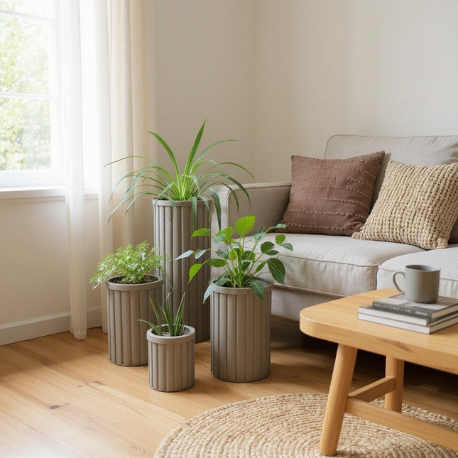 Round Strata Column Planters - X Large