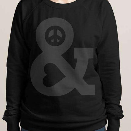 PEACE AND LOVE WOMEN SWEAT SHIRT