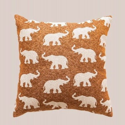 Safari Decorative Terracotta Throw Pillowcase, Earthy Tone Modern Fall