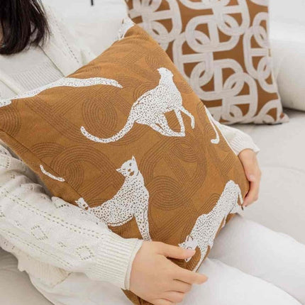 Safari Decorative Terracotta Throw Pillowcase, Earthy Tone Modern Fall