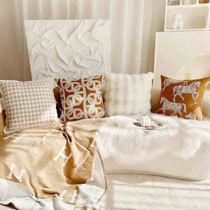 Safari Decorative Terracotta Throw Pillowcase, Earthy Tone Modern Fall