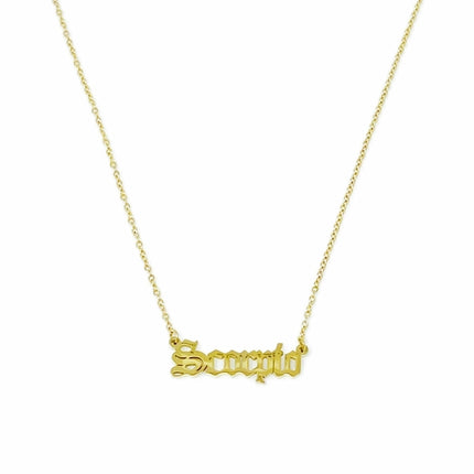 Old English Zodiac Necklace