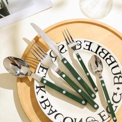 Set Of 10 Pcs French Dopamine Cutlery Flatware - Bistrot Style