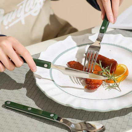 Set Of 10 Pcs French Dopamine Cutlery Flatware - Bistrot Style
