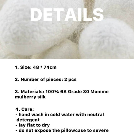 Silky Gift Box: 6A Grade 100% Organic Mulberry Silk Pillowcase Set of