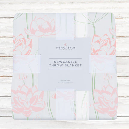 Water Lily Bamboo Throw Blanket