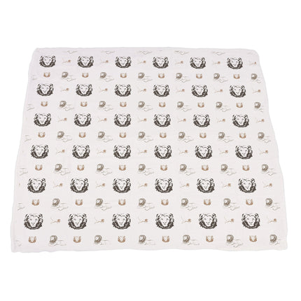 Hear Me Roar Lion and Rhinos and Elephants Bamboo Newcastle Blanket