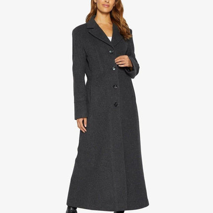 Slim Fit Wool Blend Longline Maxi Coat (1816)