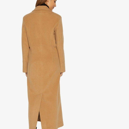 Slim Fit Wool Blend Longline Maxi Coat (1816)