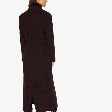 Slim Fit Wool Blend Longline Maxi Coat (1816)