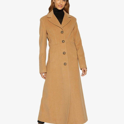 Slim Fit Wool Blend Longline Maxi Coat (1816)