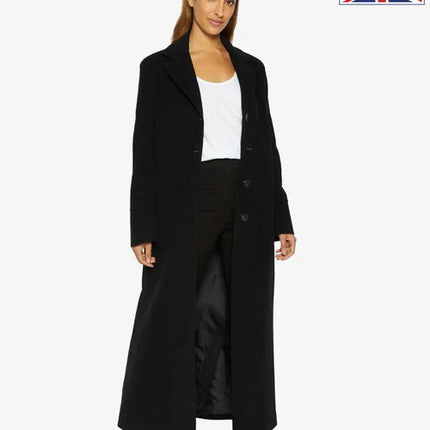 Slim Fit Wool Blend Longline Maxi Coat (1816)