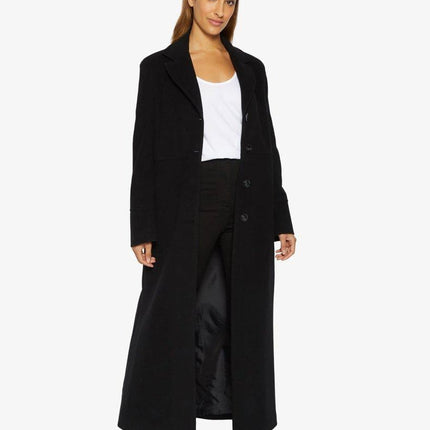 Slim Fit Wool Blend Longline Maxi Coat (1816)