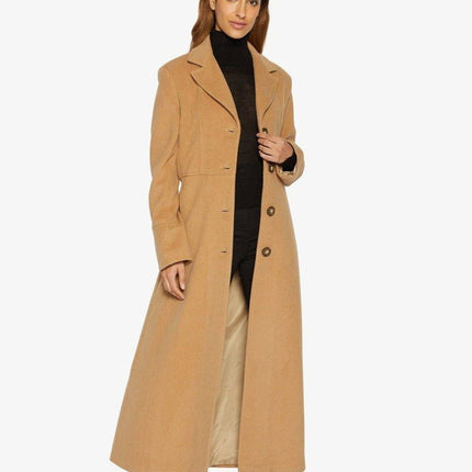 Slim Fit Wool Blend Longline Maxi Coat (1816)
