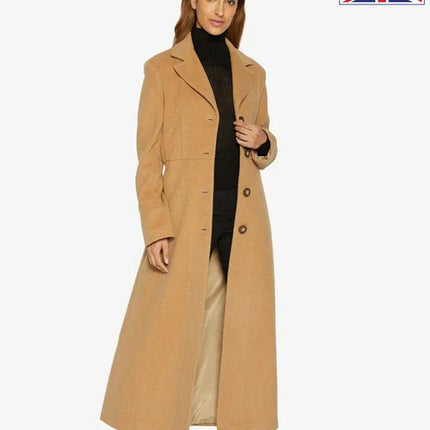 Slim Fit Wool Blend Longline Maxi Coat (1816)
