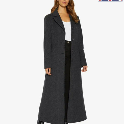Slim Fit Wool Blend Longline Maxi Coat (1816)