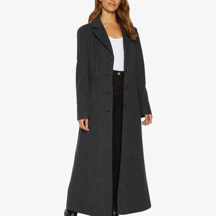 Slim Fit Wool Blend Longline Maxi Coat (1816)
