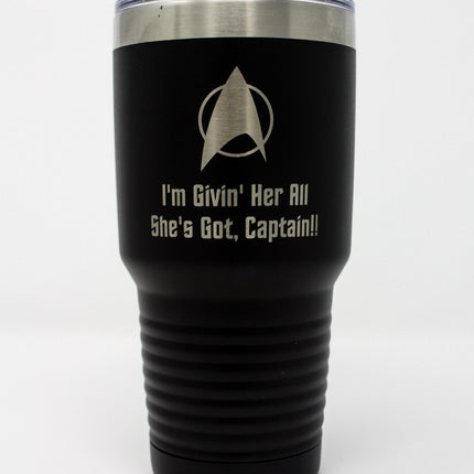 Famous Sci-Fi Quote Laser Engraved 30oz Stainless Steel Vacuum