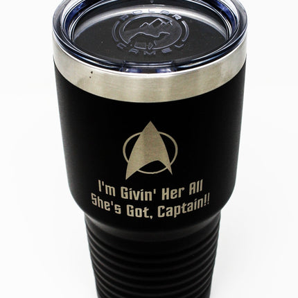 Famous Sci-Fi Quote Laser Engraved 30oz Stainless Steel Vacuum