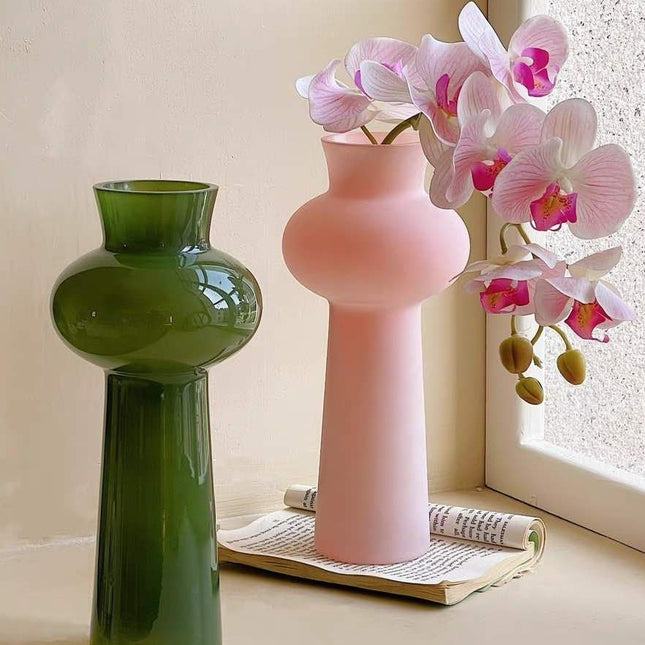 Tall Vintage Style Dopamine Decorative Flower Vase