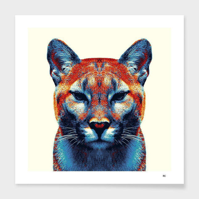 Puma - Colorful Animals  Cushion/Pillow