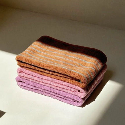Ultra Soft Absorbent Retro Stripe Bath Towel - 100% Organic Cotton