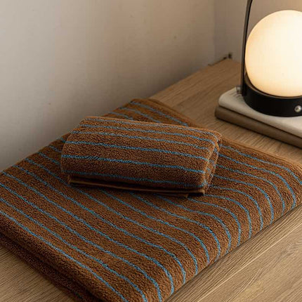 Ultra Soft Absorbent Retro Stripe Bath Towel - 100% Organic Cotton
