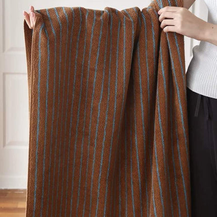 Ultra Soft Absorbent Retro Stripe Bath Towel - 100% Organic Cotton