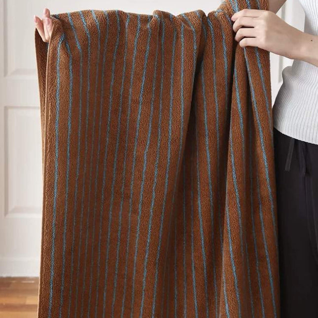 Ultra Soft Absorbent Retro Stripe Bath Towel - 100% Organic Cotton