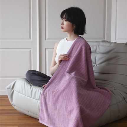 Ultra Soft Absorbent Retro Stripe Bath Towel - 100% Organic Cotton