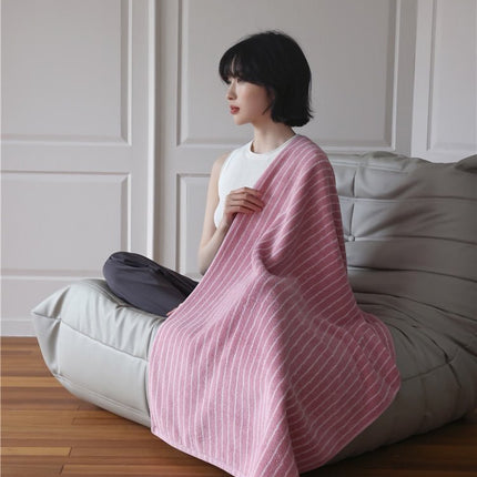 Ultra Soft Absorbent Retro Stripe Bath Towel - 100% Organic Cotton
