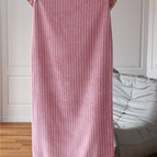 Bath Towel - 140 * 70cm / Pink & White