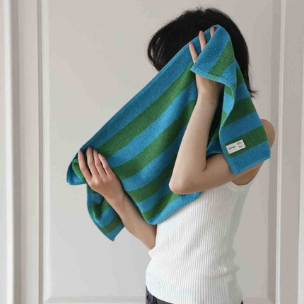 Ultra Soft Absorbent Retro Stripe Bath Towel - 100% Organic Premium