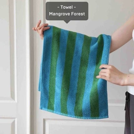 Ultra Soft Absorbent Retro Stripe Bath Towel - 100% Organic Premium