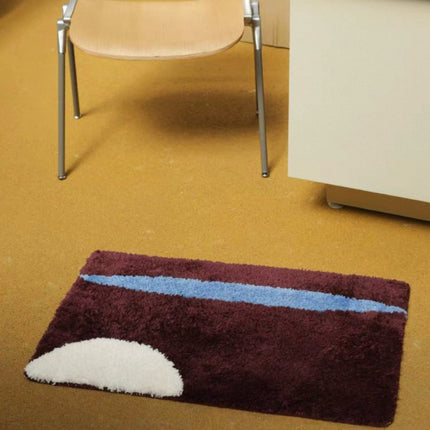 Ultra Soft Contemporary Abstract Bath Rug, Absorbent, Anti-slippery