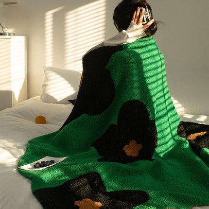 Ultra Soft Microfiber Sunflower Pattern Throw Blanket