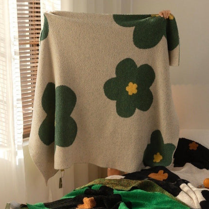Ultra Soft Microfiber Sunflower Pattern Throw Blanket