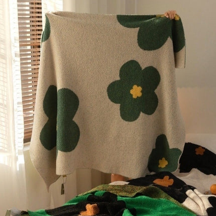 Ultra Soft Microfiber Sunflower Pattern Throw Blanket