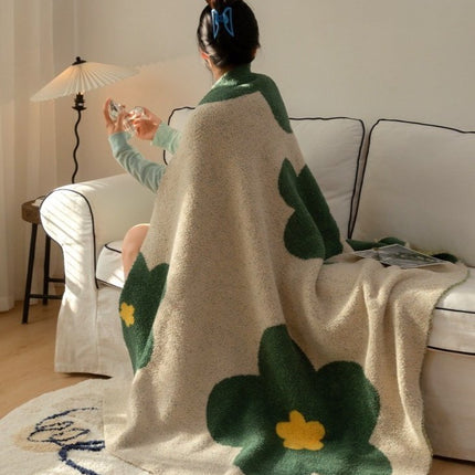 Ultra Soft Microfiber Sunflower Pattern Throw Blanket