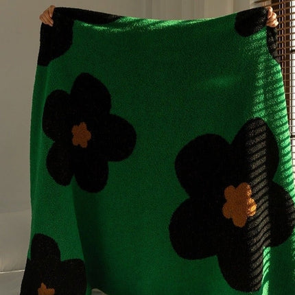 Ultra Soft Microfiber Sunflower Pattern Throw Blanket