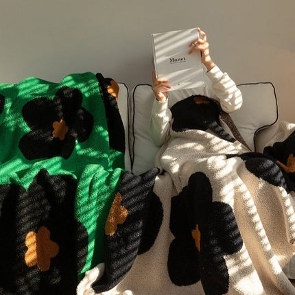 Ultra Soft Microfiber Sunflower Pattern Throw Blanket
