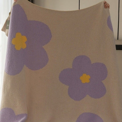 Ultra Soft Microfiber Sunflower Pattern Throw Blanket