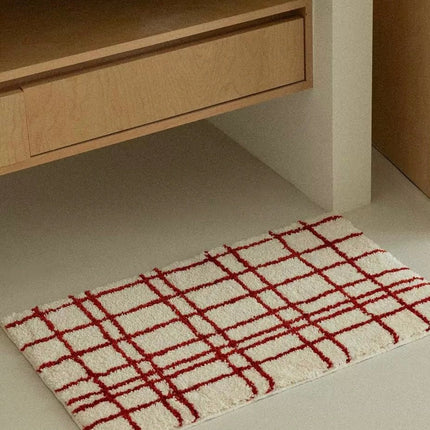 Ultra Soft Minimalist Nordic Stripe Bath Rug, Absorbent, Anti-slippery