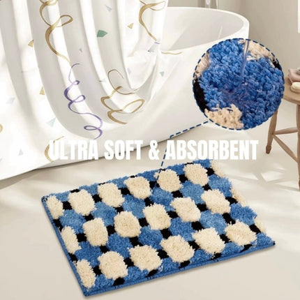 Ultra Soft Modern Geometric Bath Rug, Absorbent, Anti-slippery Mat