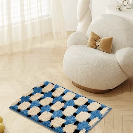 Ultra Soft Modern Geometric Bath Rug, Absorbent, Anti-slippery Mat