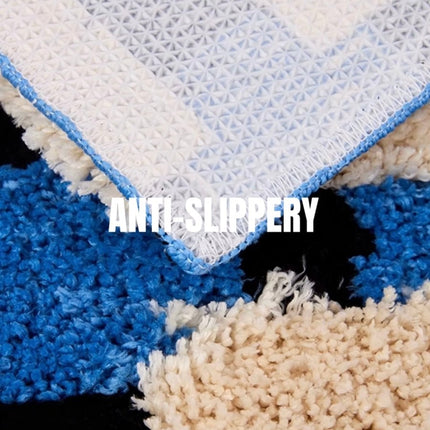 Ultra Soft Modern Geometric Bath Rug, Absorbent, Anti-slippery Mat