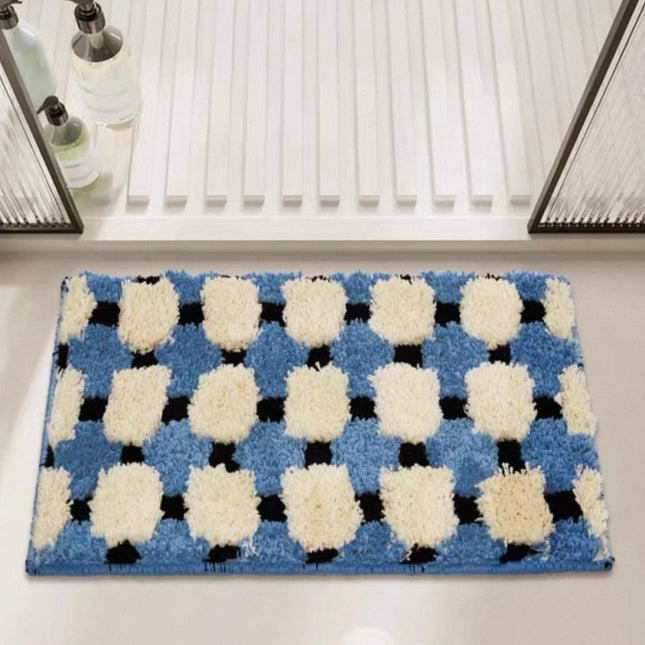 Ultra Soft Modern Geometric Bath Rug, Absorbent, Anti-slippery Mat