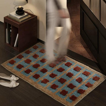Ultra Soft Retro Whimsical Bath Rug, Machine-washable, Absorbent Mat
