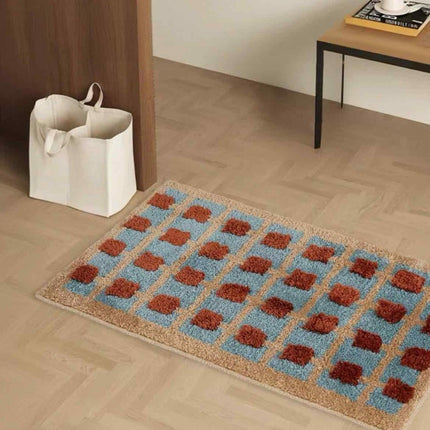 Ultra Soft Retro Whimsical Bath Rug, Machine-washable, Absorbent Mat
